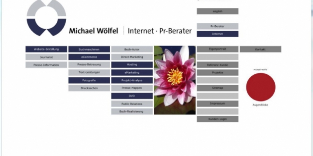 klares, freundliches WebDesign der Homepage-Agentur Michael Wölfel